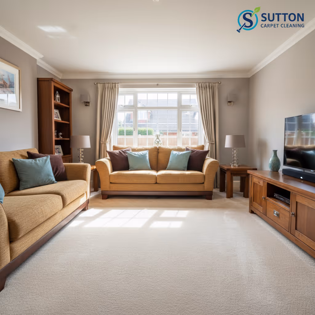 Pristine clean living room carpet