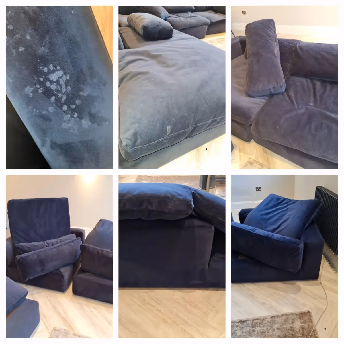 Deep cleaned living room carpet